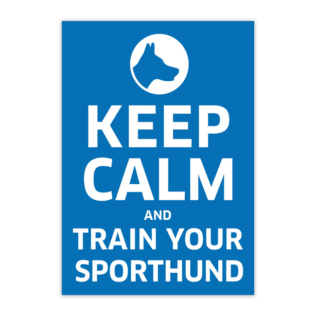 Sporthund Aufkleber KEEP CALM