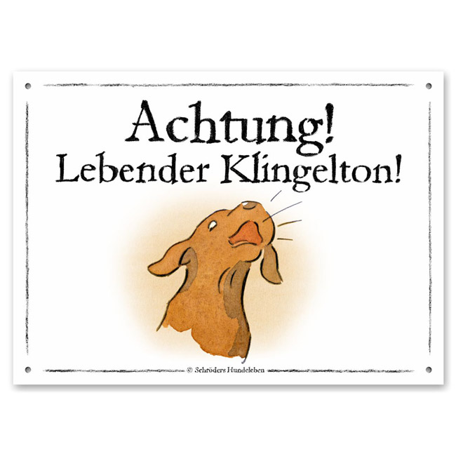 Warnschild: Lebender Klingelton!